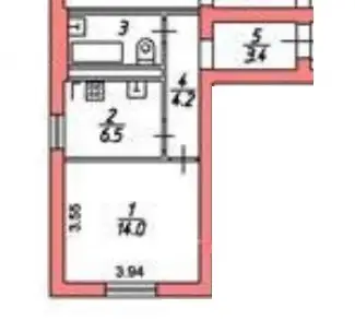1-комн. квартира, 32,3 м², 1/3 этаж