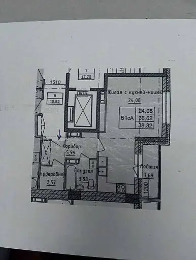 Студия, 36,1 м², 6/10 этаж