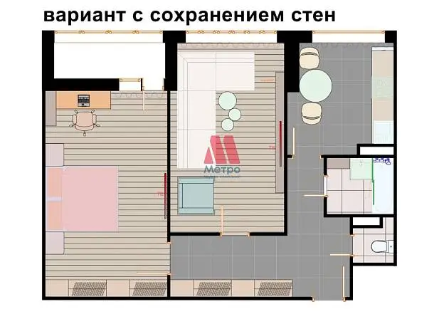 2-комн. квартира, 58,5 м², 19/24 этаж