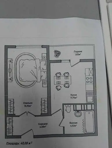 1-комн. квартира, 38,7 м², 7/10 этаж
