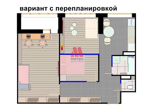 2-комн. квартира, 58,5 м², 19/24 этаж