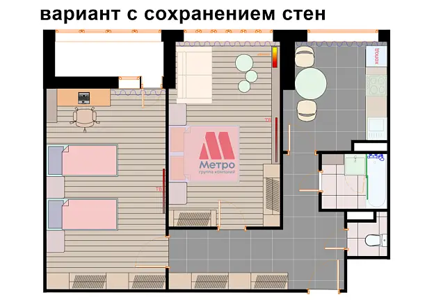 2-комн. квартира, 58,5 м², 19/24 этаж