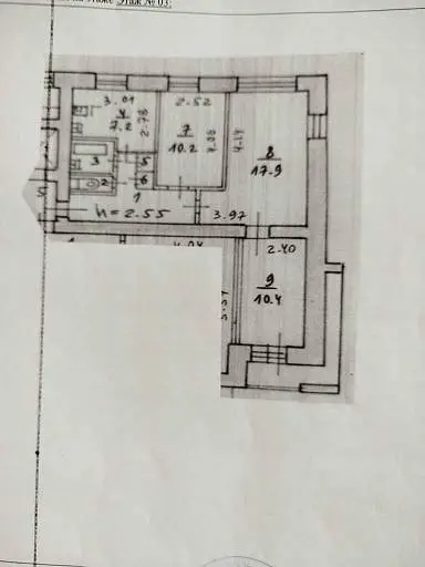 3-комн. квартира, 56,7 м², 3/9 этаж